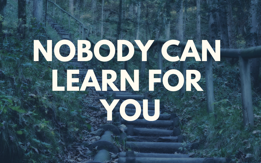 Nobody Can Learn for You